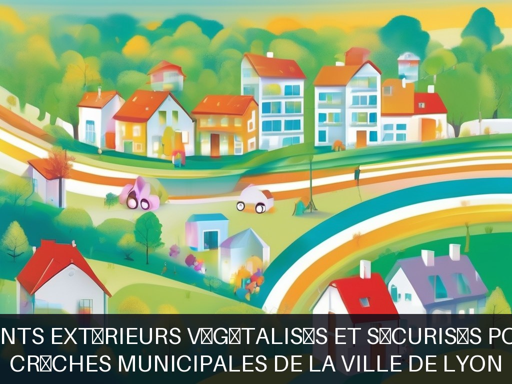 Illustration pour Crèches municipales de la Ville de Lyon: Aménagements extérieurs végétalisés et sécurisés pour crèches (Potentiel à Court Terme)