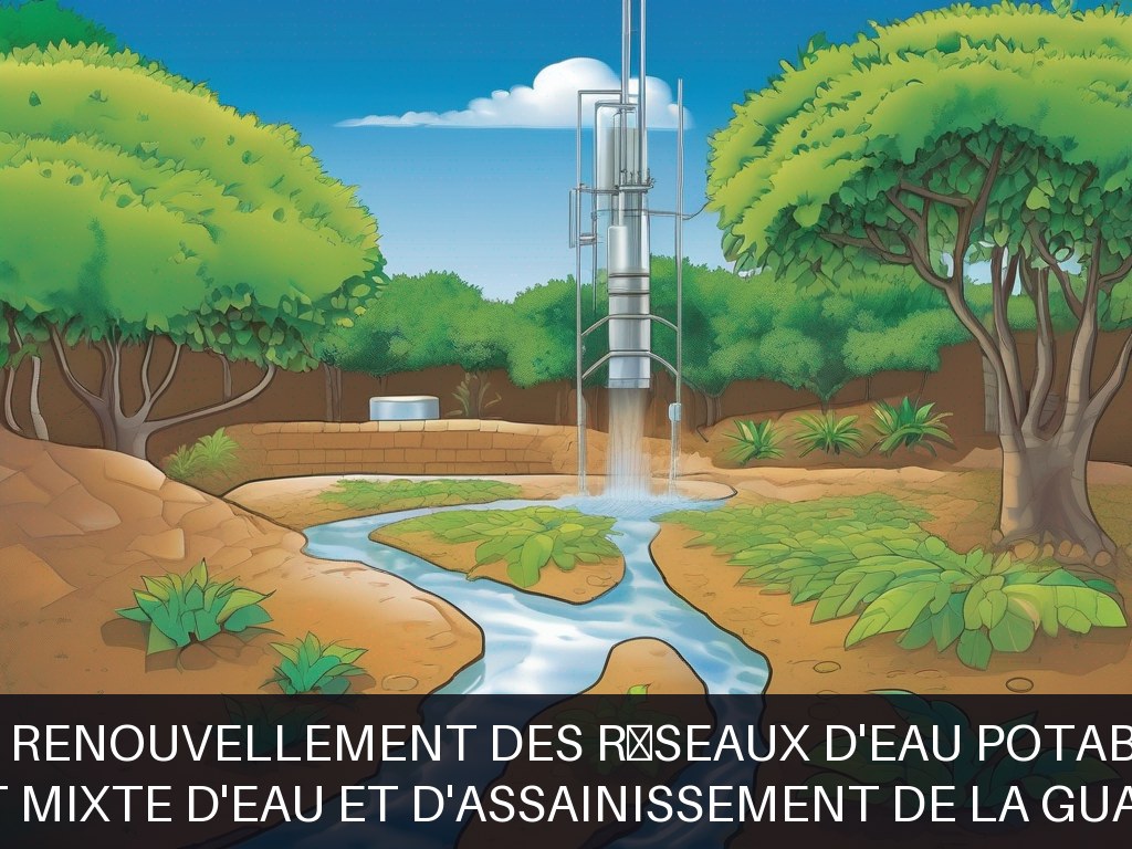 Illustration pour Syndicat Mixte d'Eau et d'Assainissement de la Guadeloupe: Réhabilitation et renouvellement des réseaux d'eau potable et d'irrigation (Potentiel à Cou