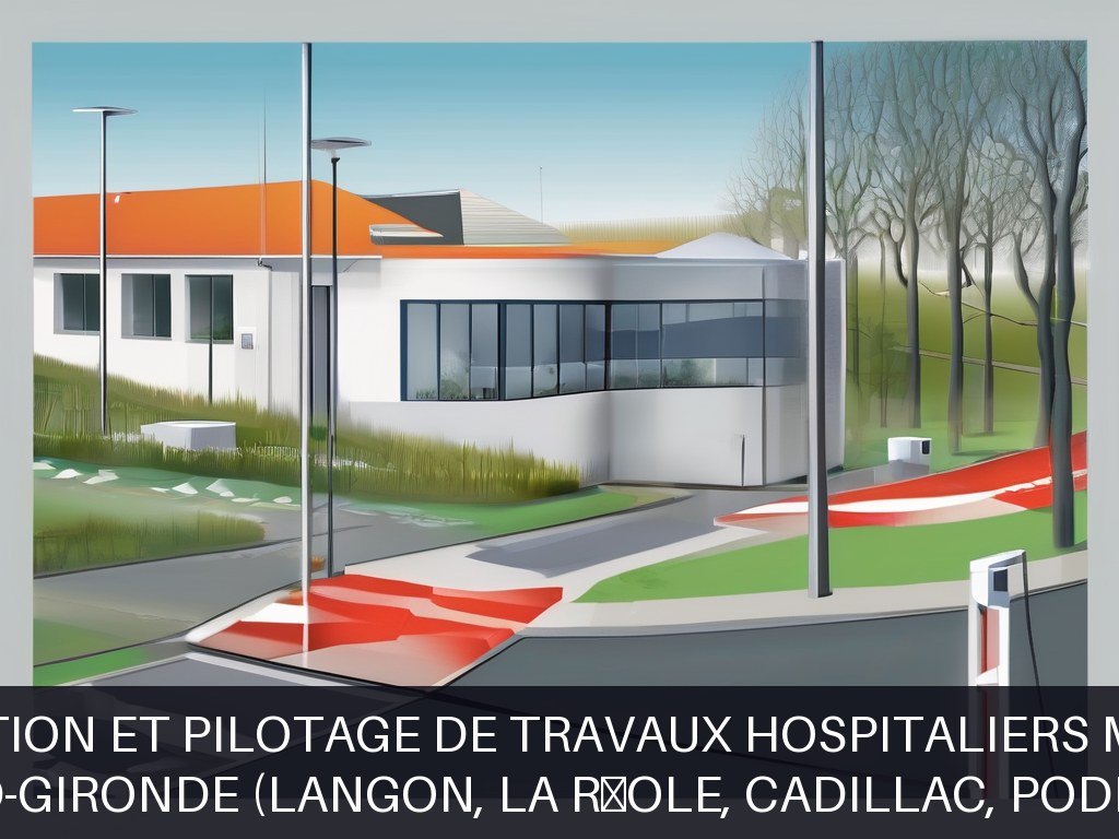 Illustration pour Direction commune Sud-Gironde (Langon, La Réole, Cadillac, Podensac, Monségur, Bazas): Coordination et pilotage de travaux hospitaliers multi-sites