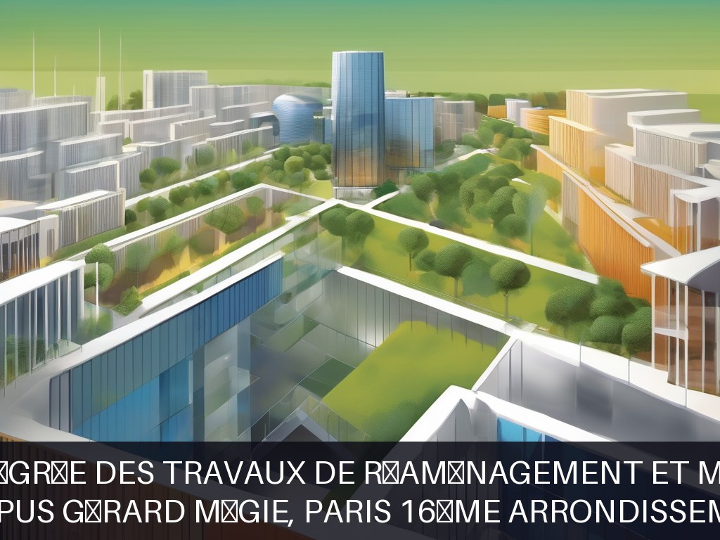 Illustration pour Campus Gérard Mégie, Paris 16ème arrondissement: Gestion intégrée des travaux de réaménagement et maintenance (Potentiel à Court Terme)