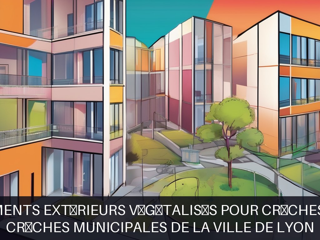 Illustration pour Crèches municipales de la Ville de Lyon: Aménagements extérieurs végétalisés pour crèches urbaines (Potentiel à Court Terme)