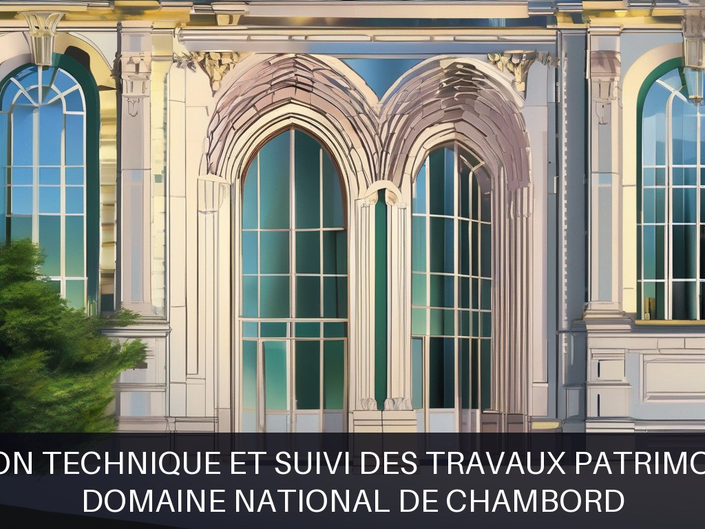 Illustration pour Domaine national de Chambord: Gestion technique et suivi des travaux patrimoniaux