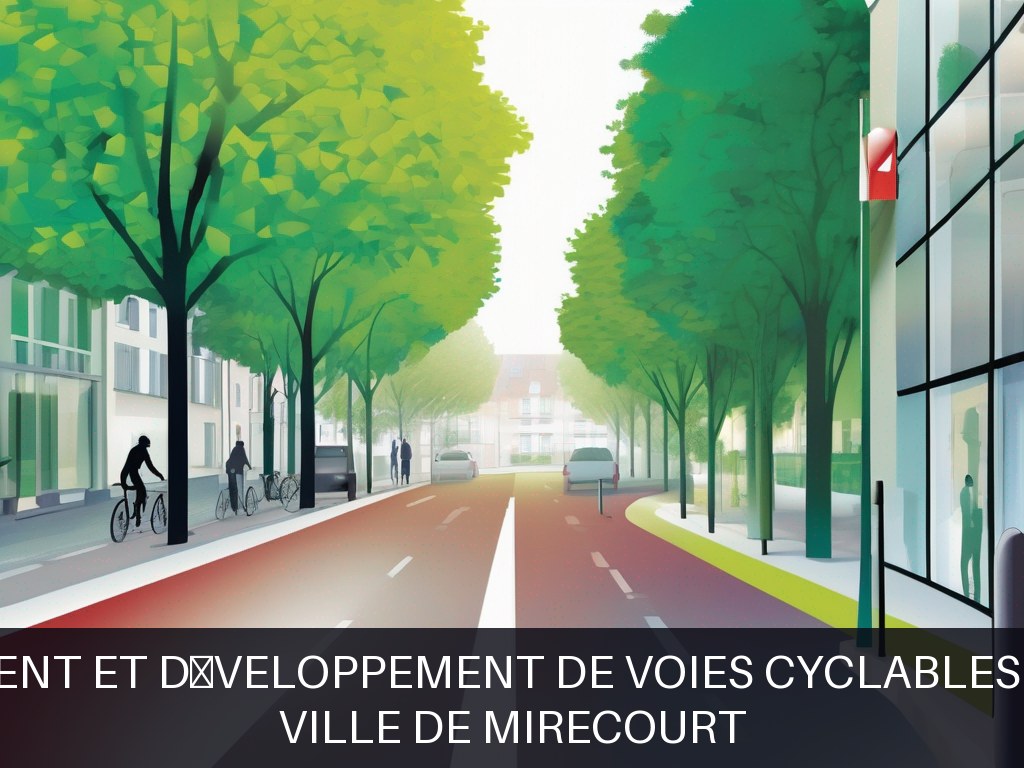Illustration pour Ville de Mirecourt: Aménagement et développement de voies cyclables sécurisées (Potentiel à Court Terme)