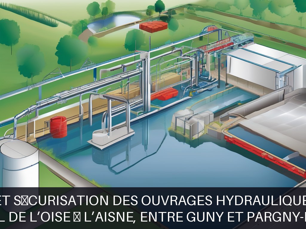 Illustration pour Canal de l’Oise à l’Aisne, entre Guny et Pargny-Filain: Maintenance et sécurisation des ouvrages hydrauliques automatisés