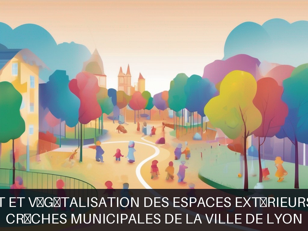 Illustration pour Crèches municipales de la Ville de Lyon: Aménagement et végétalisation des espaces extérieurs des crèches