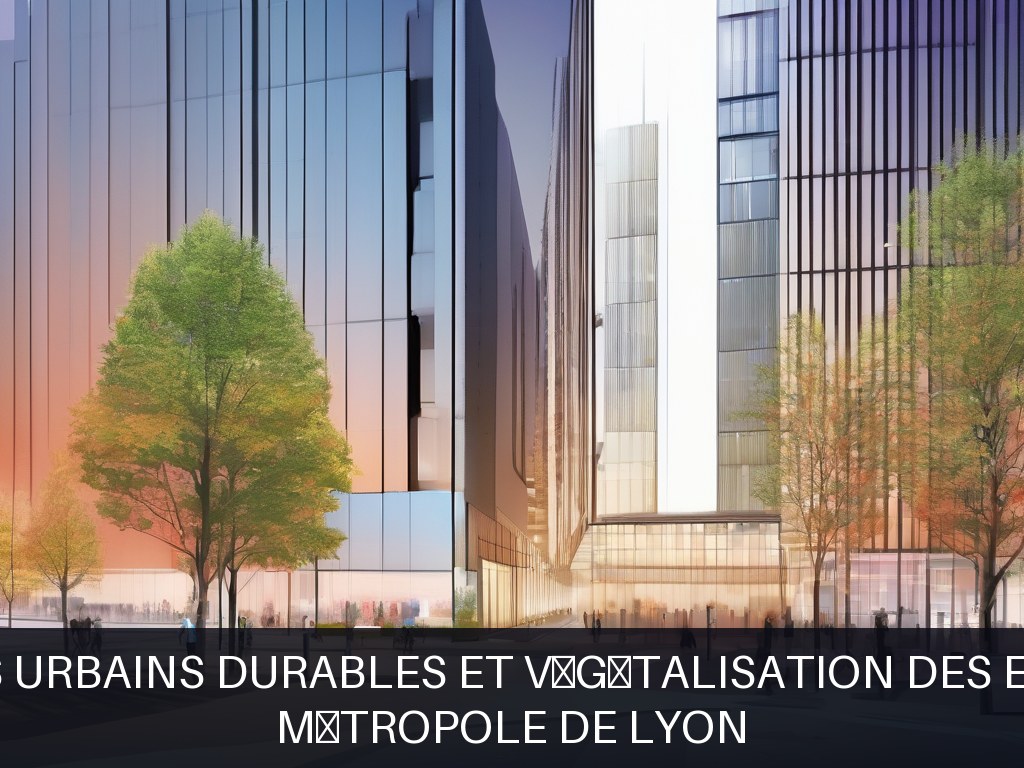 Illustration pour Métropole de Lyon: Aménagements urbains durables et végétalisation des espaces publics