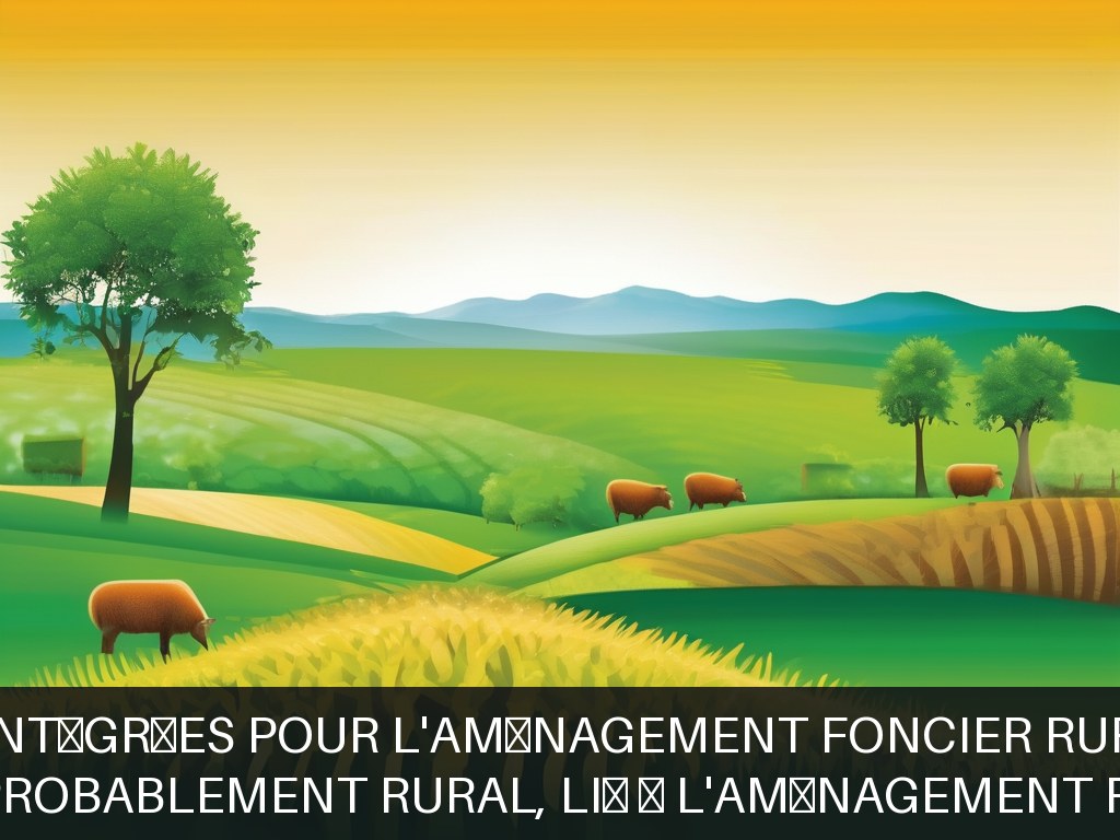 Illustration pour Non spécifié (probablement rural, lié à l'aménagement foncier rural): Solutions intégrées pour l'aménagement foncier rural durable