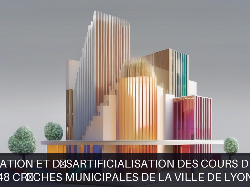 Illustration pour 48 crèches municipales de la Ville de Lyon: Végétalisation et désartificialisation des cours de crèches (Potentiel à Court Terme)
