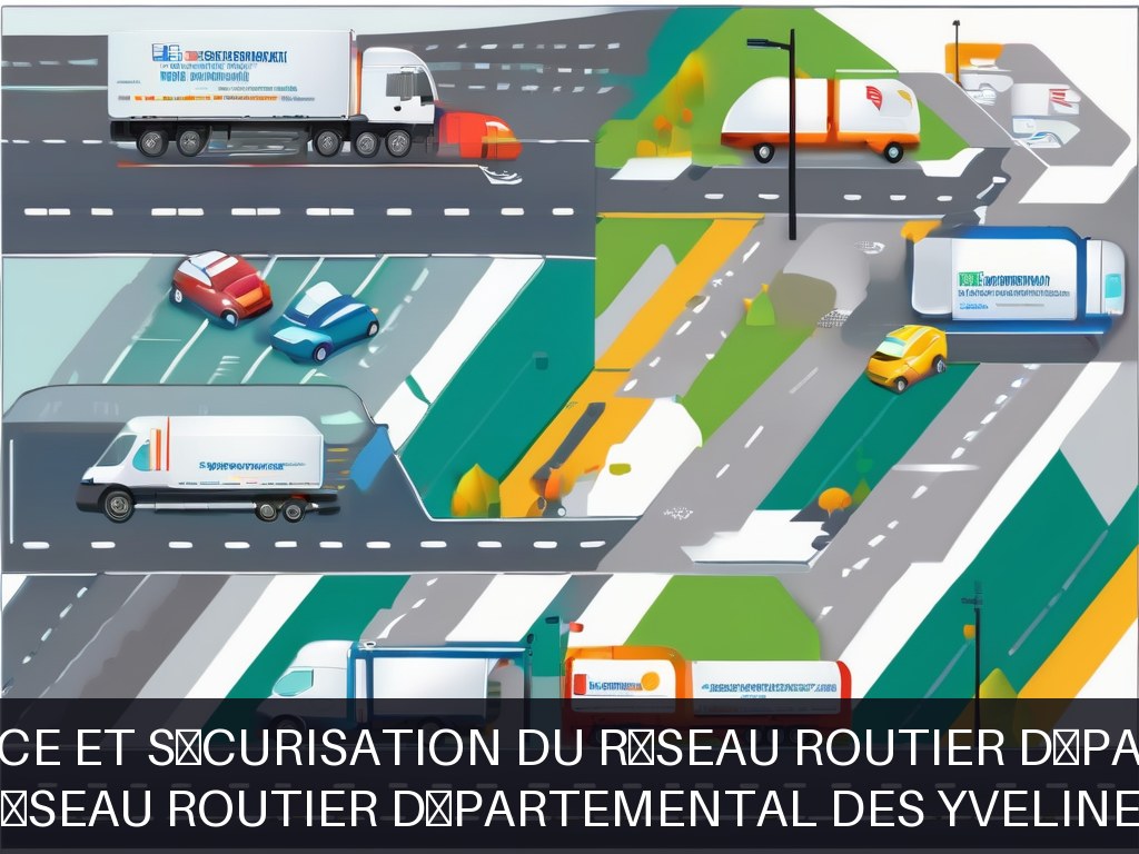 Illustration pour Réseau routier départemental des Yvelines: Maintenance et sécurisation du réseau routier départemental