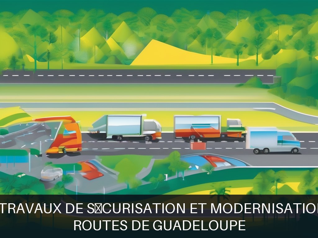 Illustration pour Routes de Guadeloupe: Études et travaux de sécurisation et modernisation routière