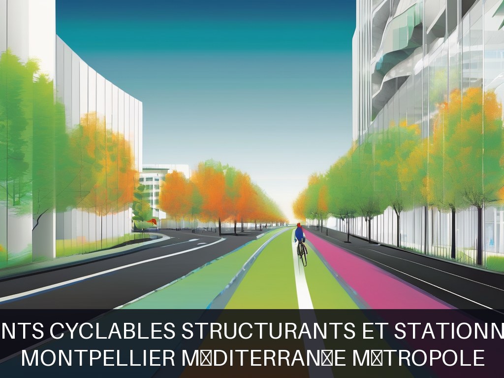 Montpellier Méditerranée Métropole: Aménagements cyclables structurants et stationnement vélo Illustration pour Montpellier Méditerranée Métropole: Aménagements cyclables structurants et stationnement vélo