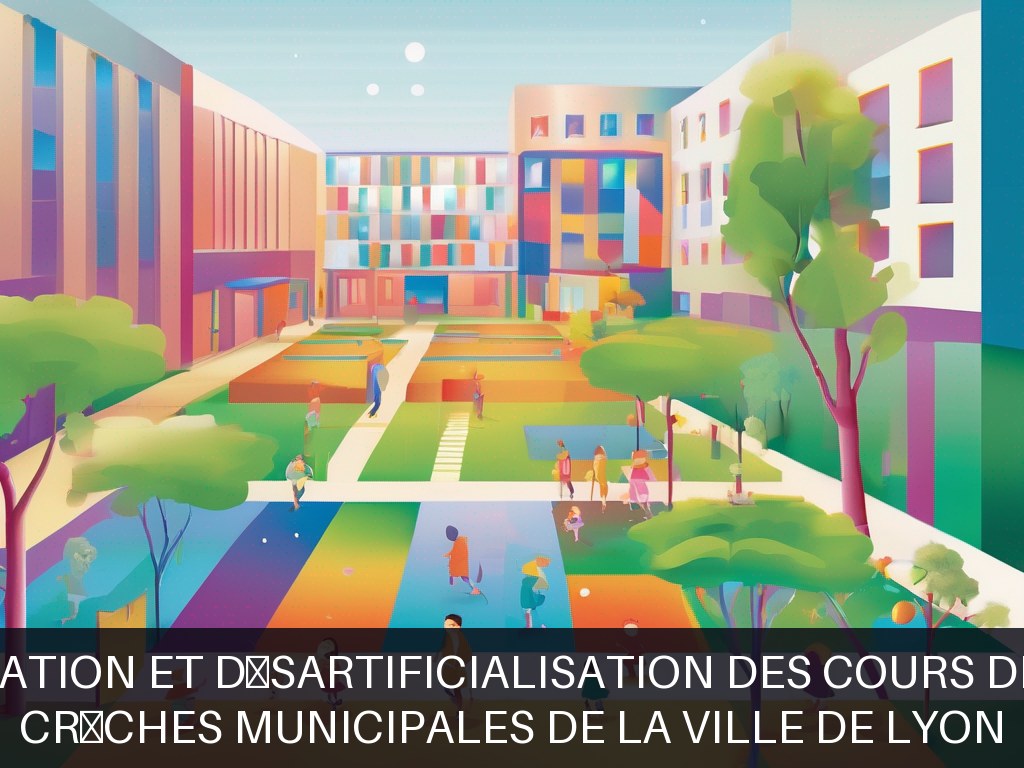 Illustration pour Crèches municipales de la Ville de Lyon: Végétalisation et désartificialisation des cours de crèches (Potentiel à Court Terme)