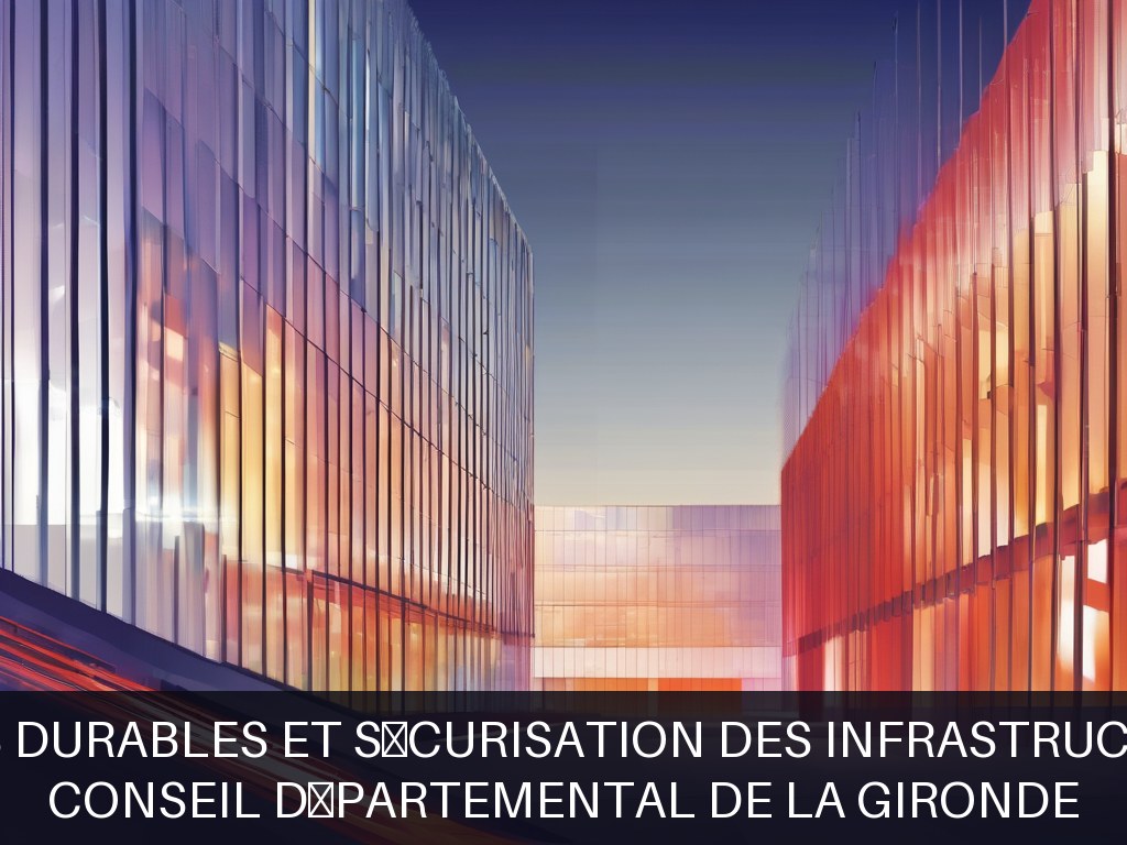 Illustration pour Conseil Départemental de la Gironde: Aménagements durables et sécurisation des infrastructures sociales