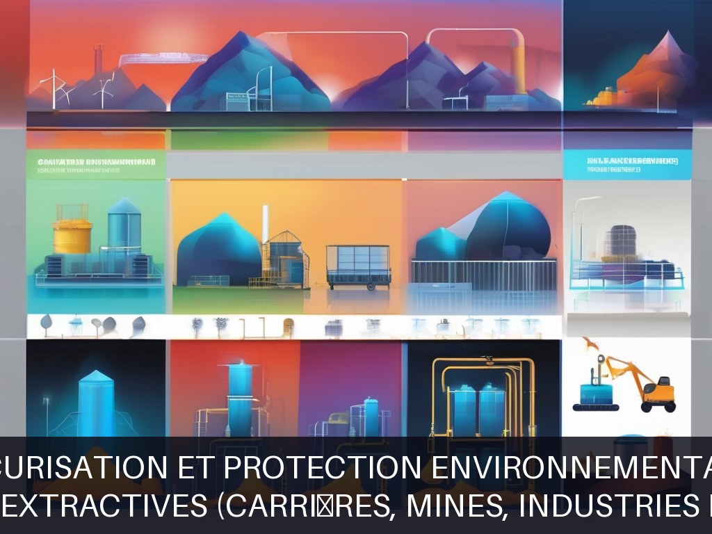 Illustration pour DREAL et industries extractives (carrières, mines, industries de transformation): Solutions de sécurisation et protection environnementale des carrièr