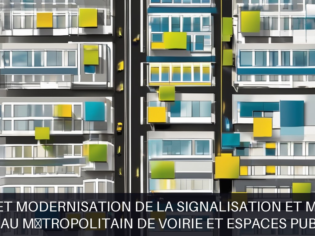 Illustration pour Réseau métropolitain de voirie et espaces publics: Maintenance et modernisation de la signalisation et mobilier urbain
