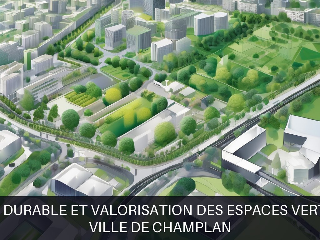 Illustration pour Ville de CHAMPLAN: Entretien durable et valorisation des espaces verts urbains