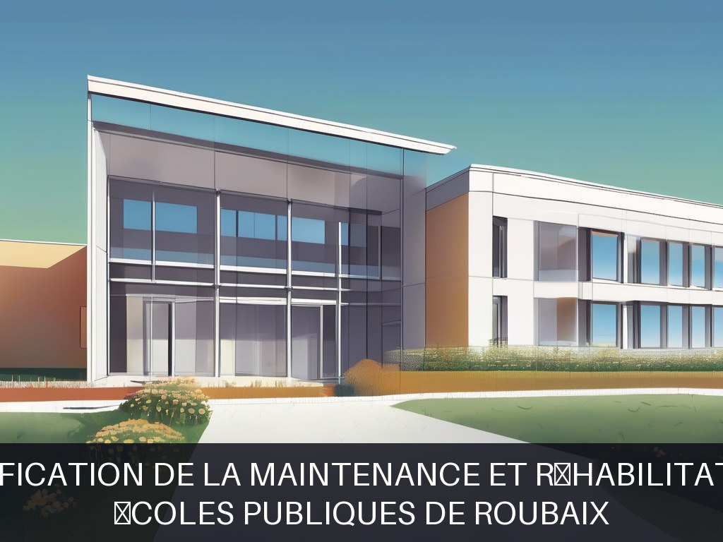 Illustration pour Écoles publiques de Roubaix: Suivi et planification de la maintenance et réhabilitation scolaire