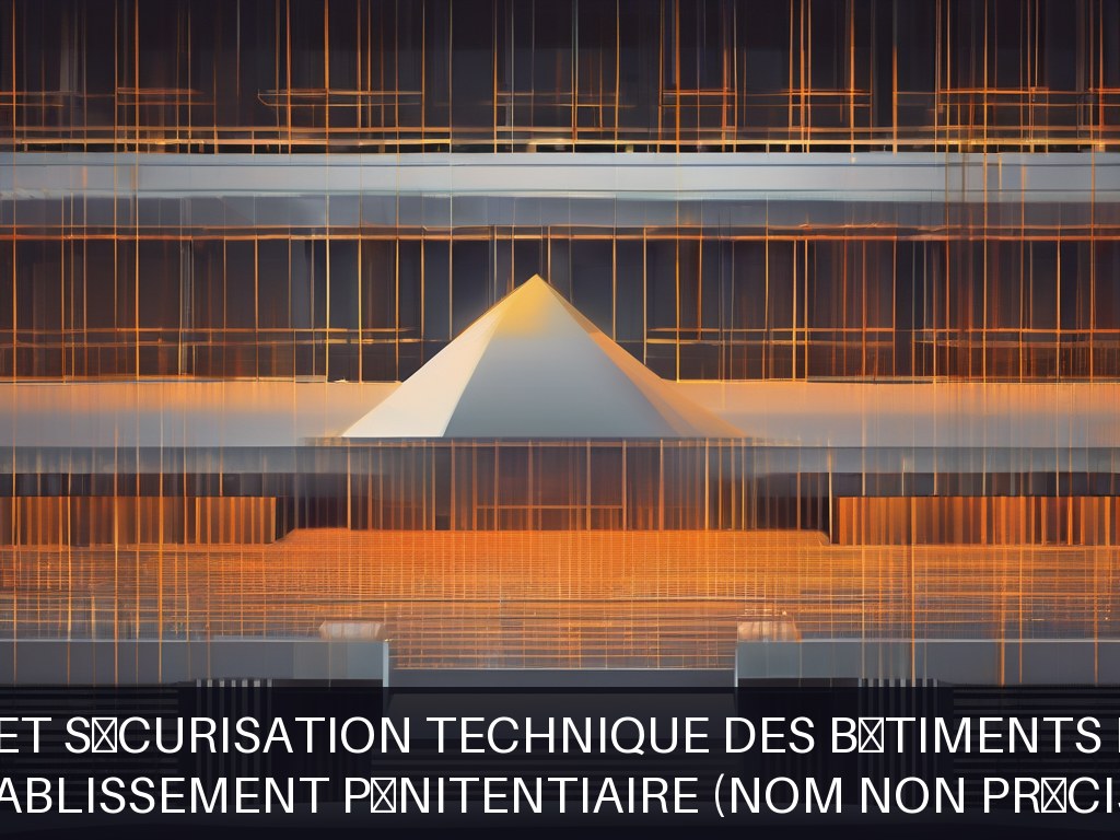 Illustration pour Établissement Pénitentiaire (nom non précisé): Maintenance et sécurisation technique des bâtiments pénitentiaires